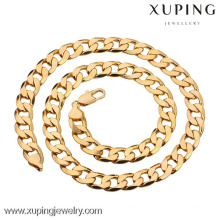 40879 Xuping plaqué or chaîne bijoux, mode hommes collier pour hommes